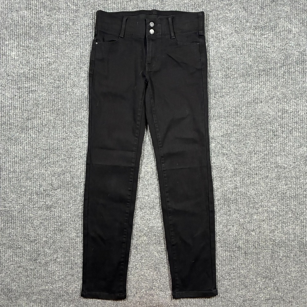 Nine West Womens Slim Straight Jeans Size 2 Black Denim Low Rise Casual Stretch